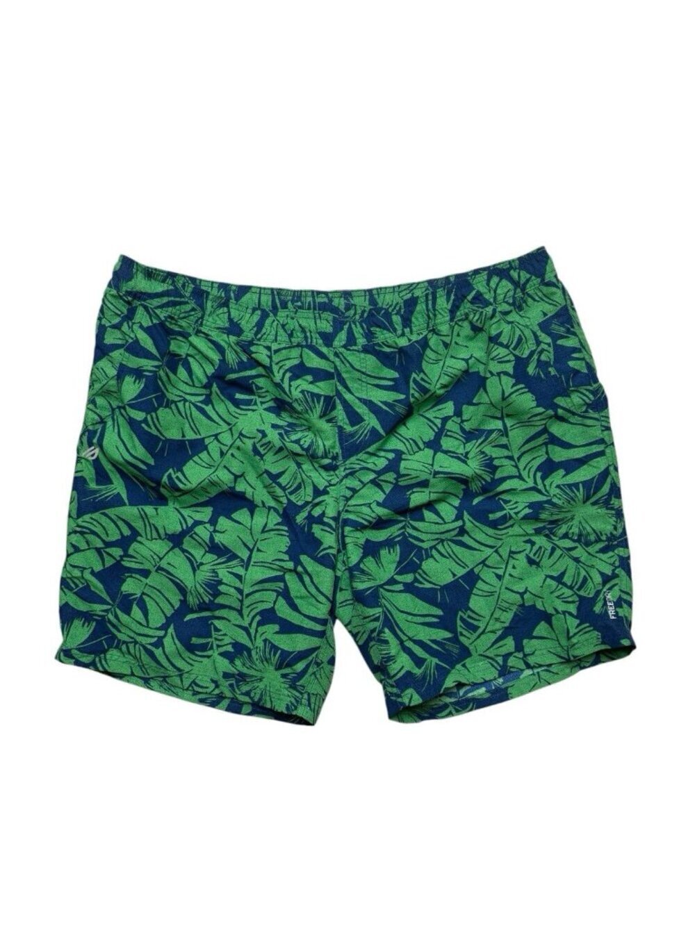 Eddie Bauer Swim Trunks 2XL Blue Green Tropical Print Shorts